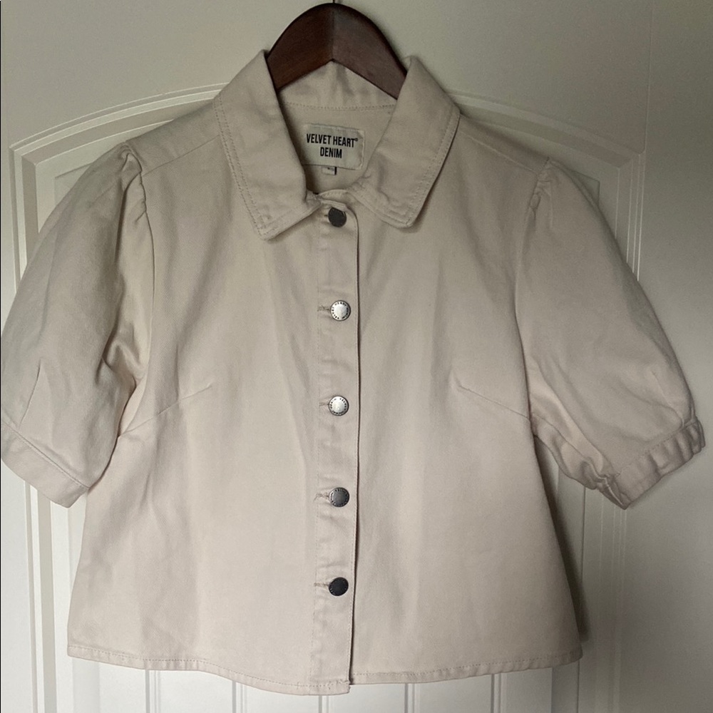 Velvet Heart Off-White Jean Jacket